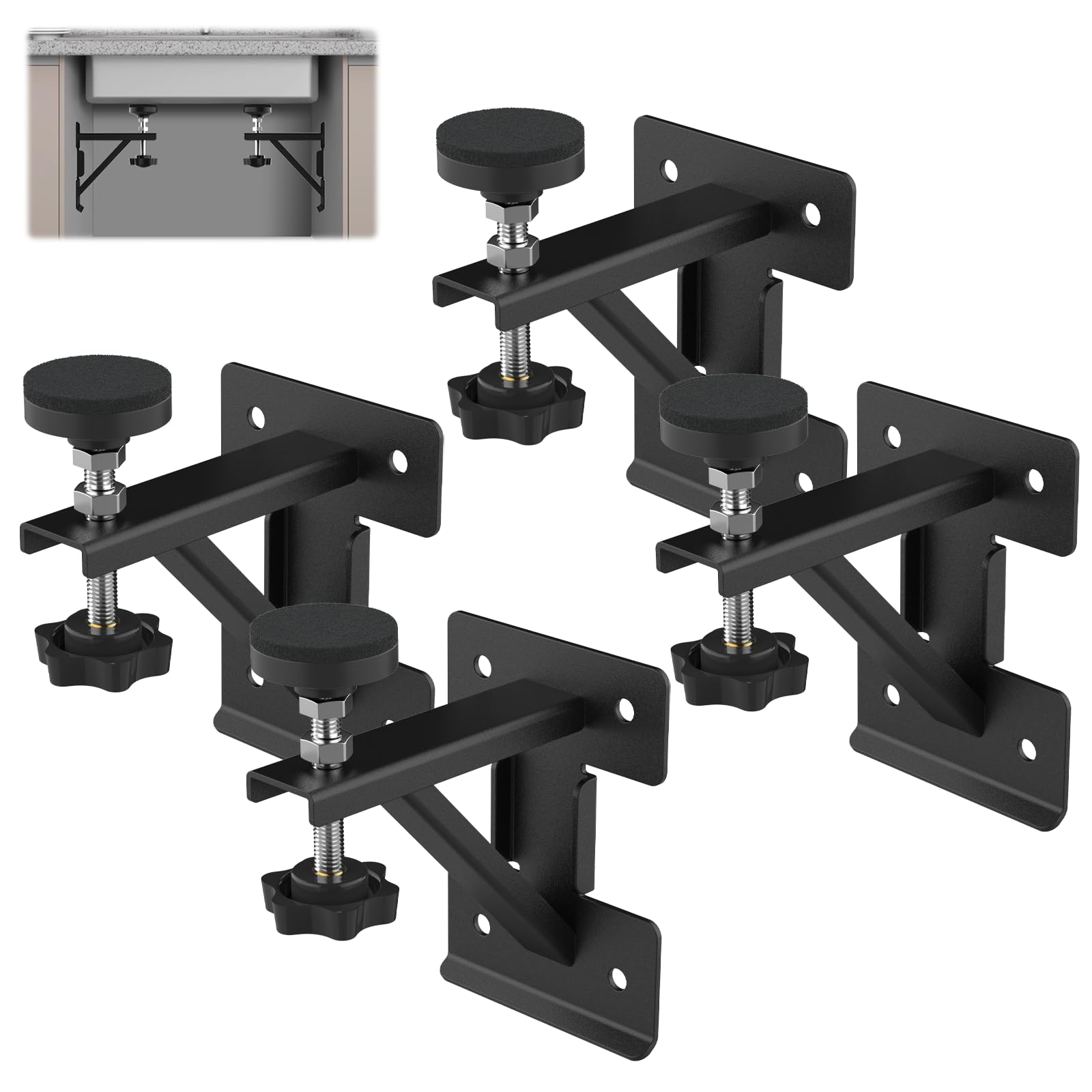 Piclafe undermount brackets for narrow cabinets provide clear space and dependable support.