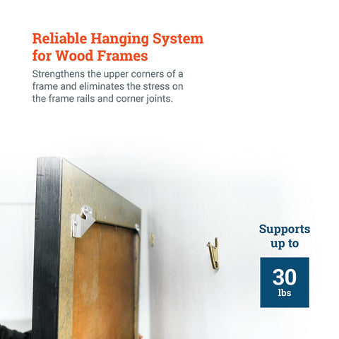 Flush wall hanging with level for a clean display.