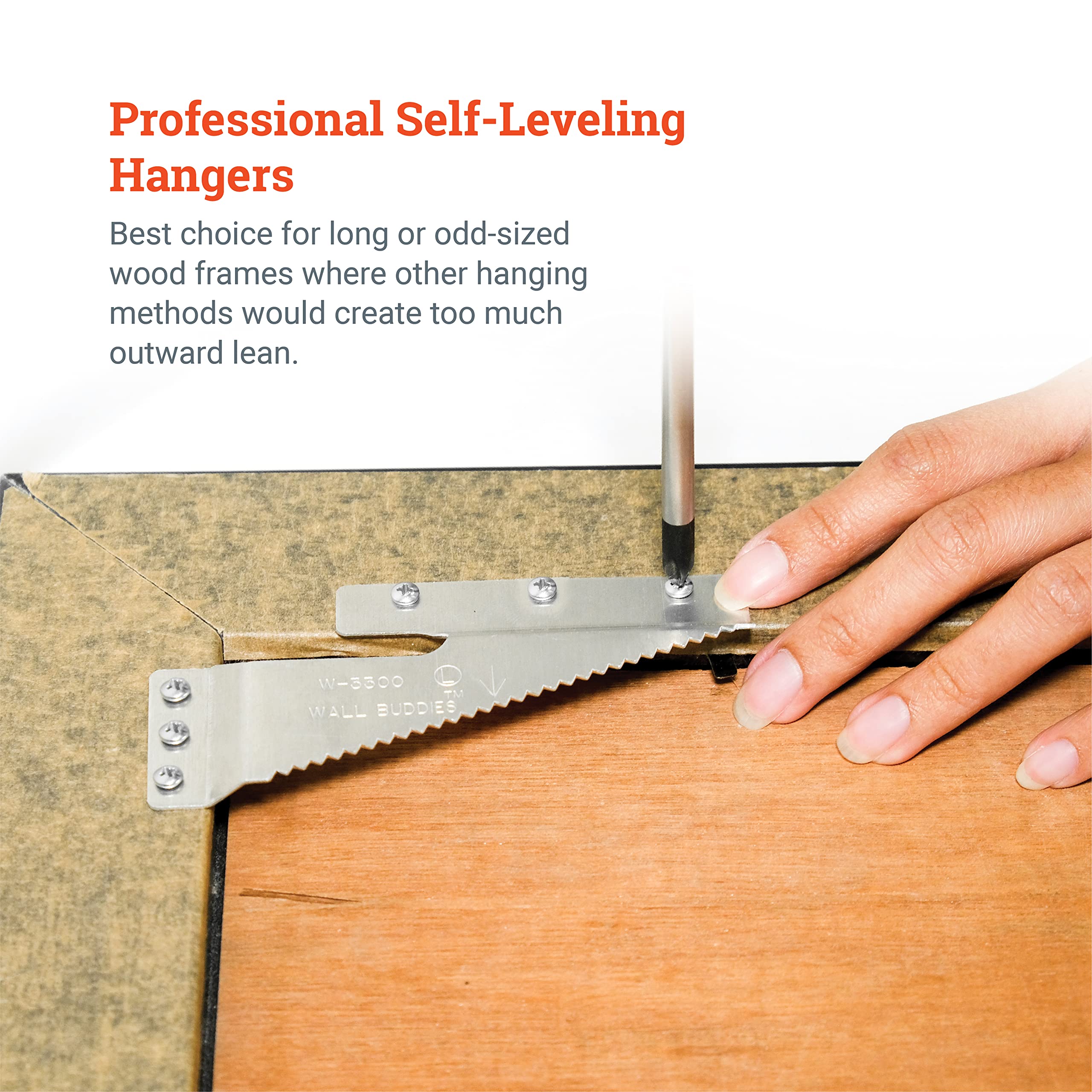 Strengthens frame corners by reducing tilt and wobble.