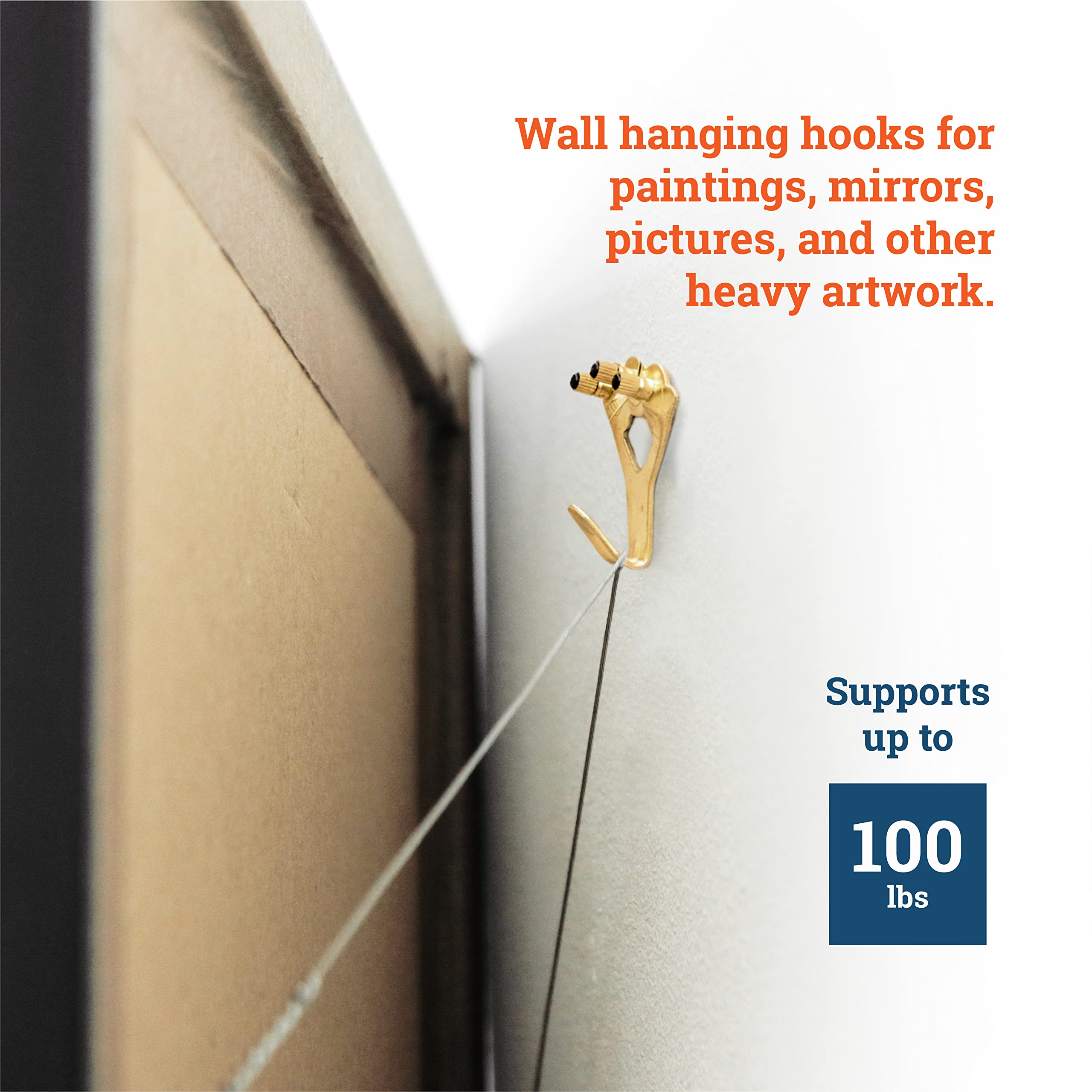 Picture Hang Solutions frame hanger in metal finish ready for gallery-grade art.