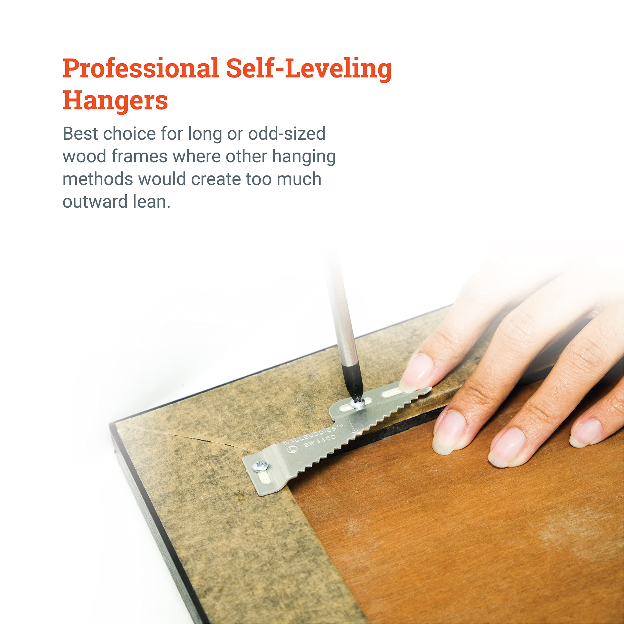 Picture Hang Solutions supports up to 30 lbs per hanger for light to medium frames.