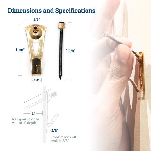 PHS 25-pack provides a complete heavy duty hanging kit with nails