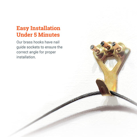 Picture Hang Solutions secure mount system shown with multiple frames on wall.