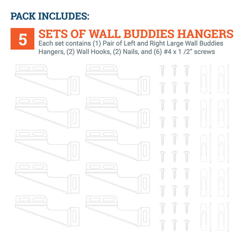 Self-leveling hanger helps align frames precisely on wood surfaces.