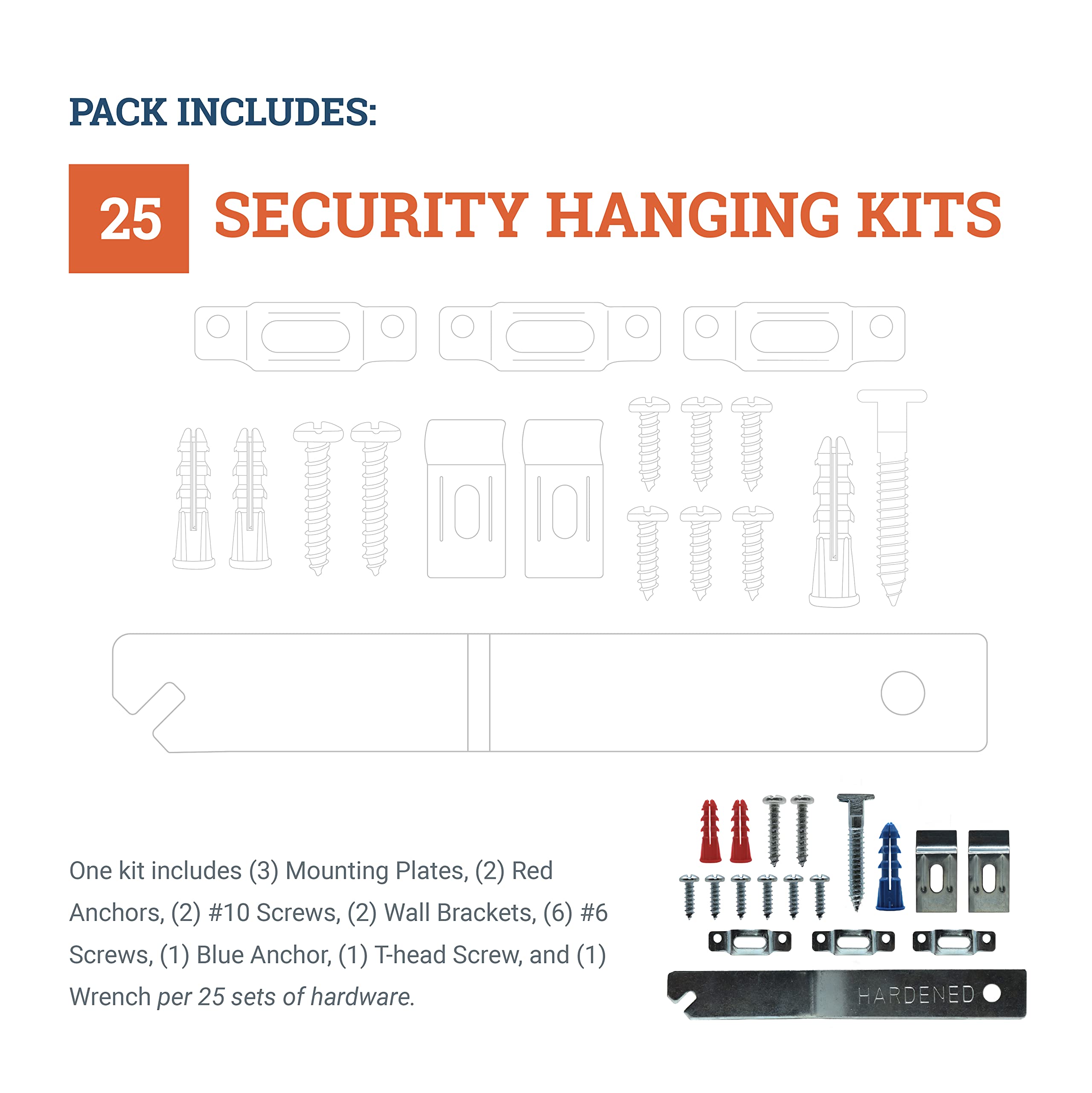 Picture Hang Solutions wall brackets assembly demonstrates easy, sturdy wall mounting.