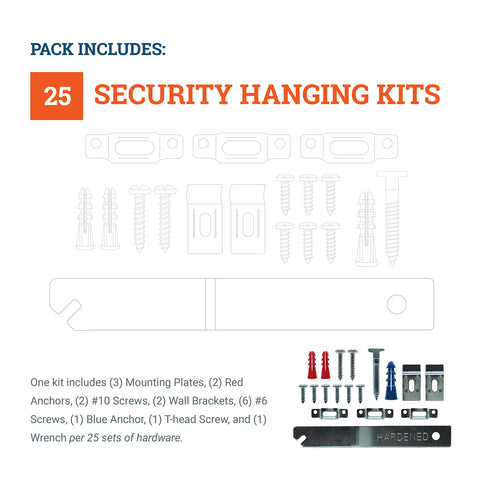 Picture Hang Solutions wall brackets assembly demonstrates easy, sturdy wall mounting.