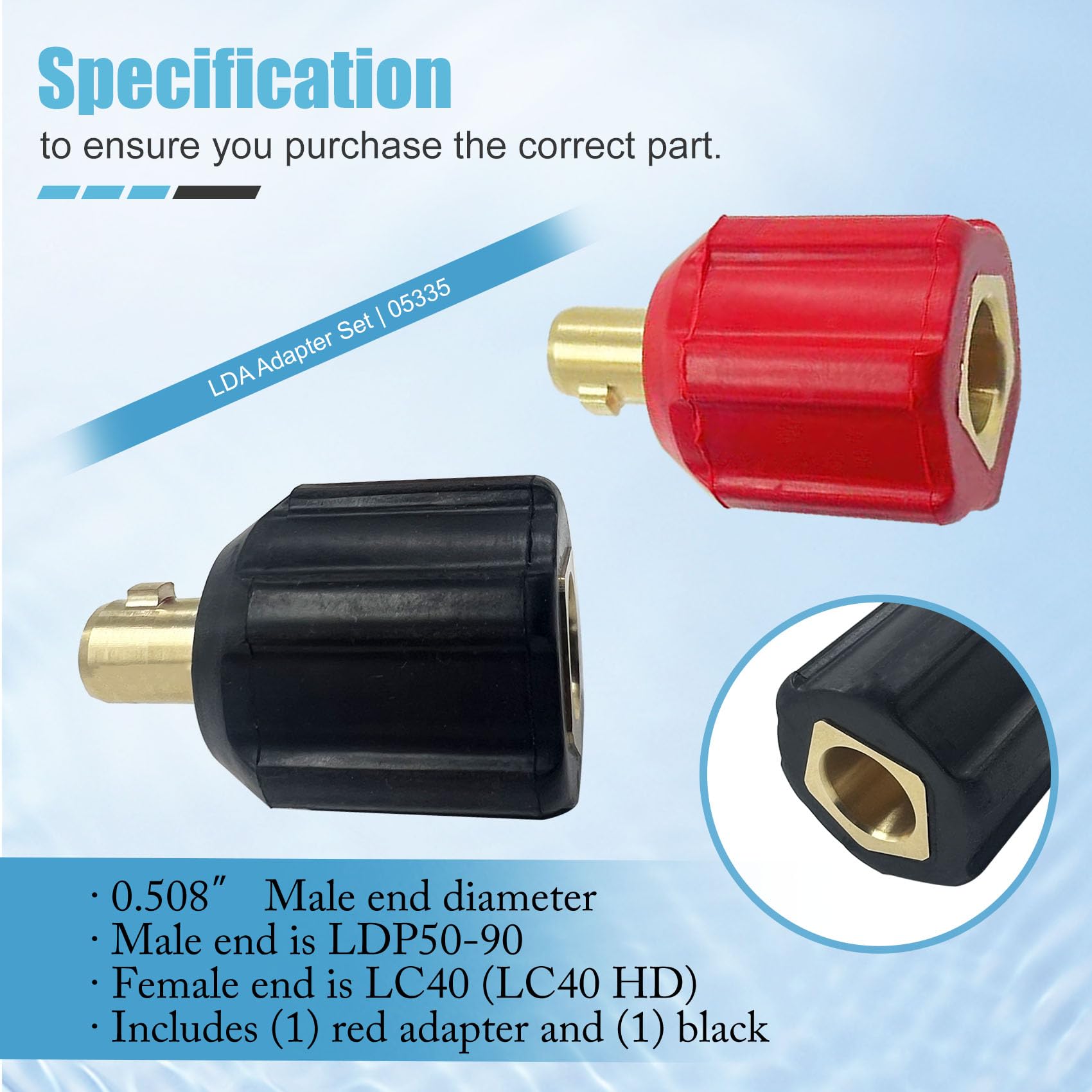 Pidnsrozo 05335 LDA adapter black close-up with durable finish