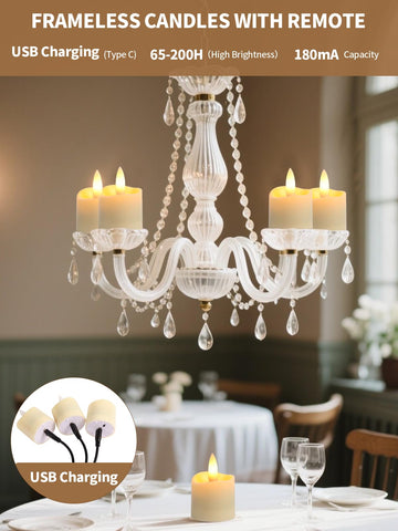 PIDZPOW wedding table centerpiece with flameless candles for refined decor.