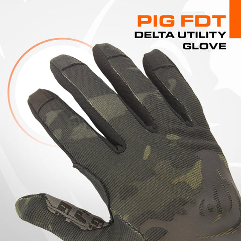 PIG Delta Utility Gloves touchscreen forefinger enable device use without removal