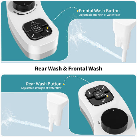 PIKETS bidet attachment rear wash delivers thorough cleansing with gentle pressure options