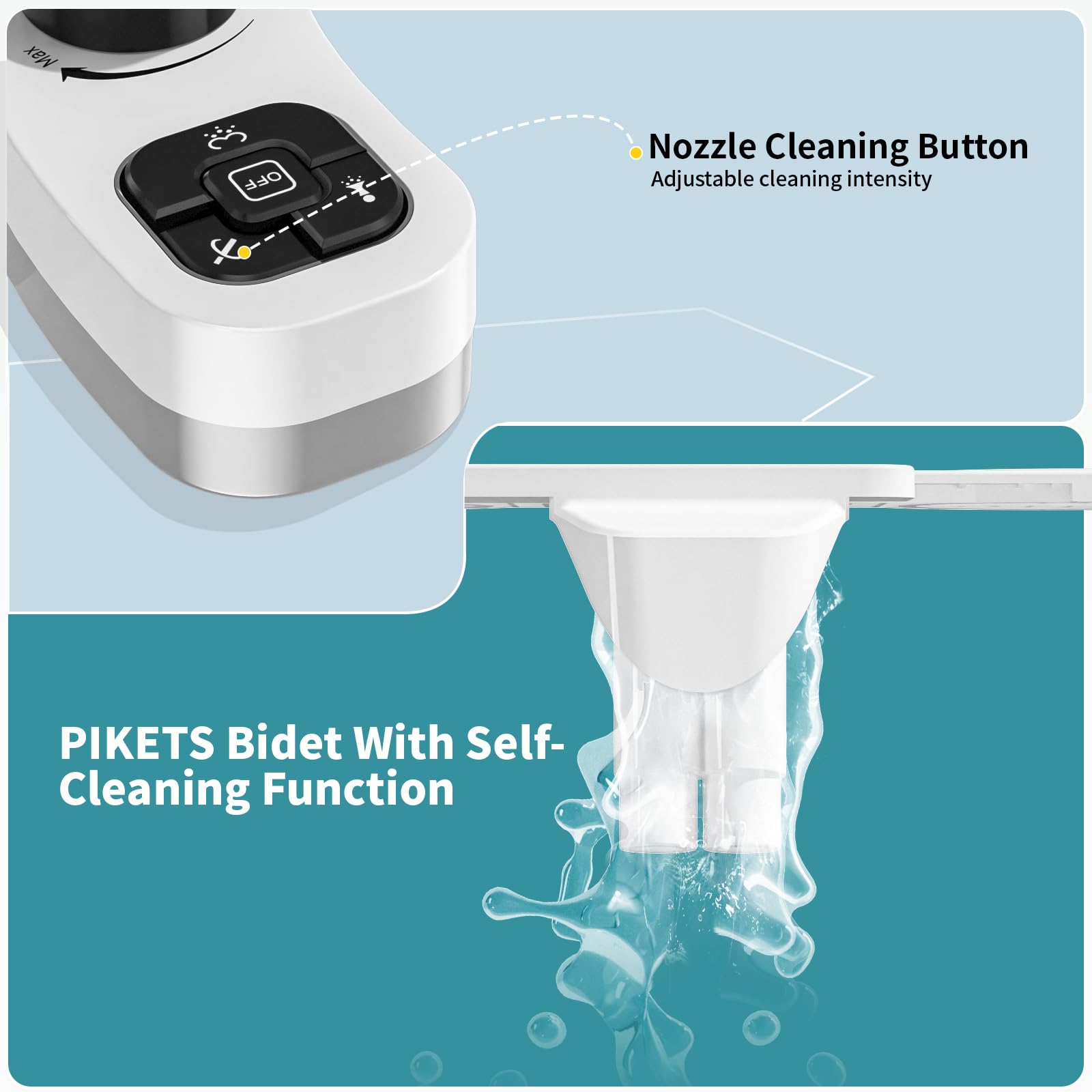 PIKETS self-cleaning nozzle ensures hygienic operation between uses