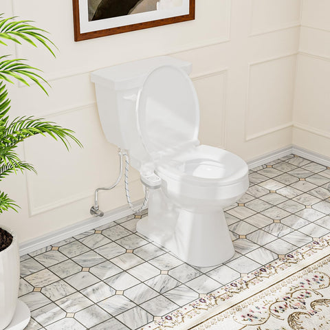 PIKETS white bidet attachment seat blends with modern bathrooms