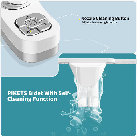 PIKETS self-cleaning nozzle ensures hygienic operation between uses.