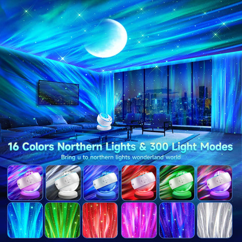 Pikoy galaxy light projector offers 300+ effects for immersive room scenes.