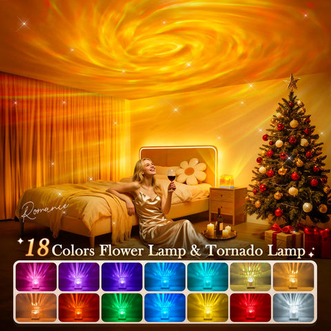 PIKOY Galaxy Projector remote control to switch colors from bed