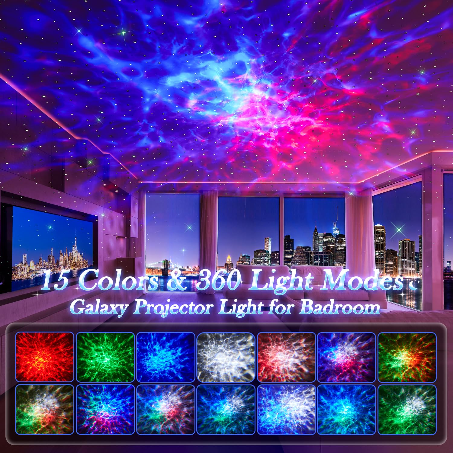 PIKOY white noise sound machine with light projector for peaceful sleep.