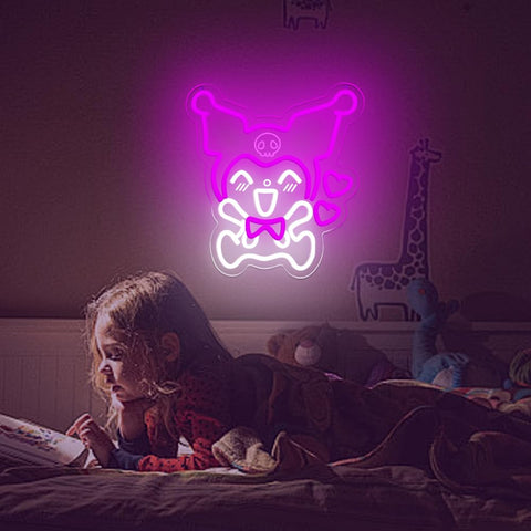 PILOYINDE Gift idea neon light with cute Kuromi motif for friends and family.