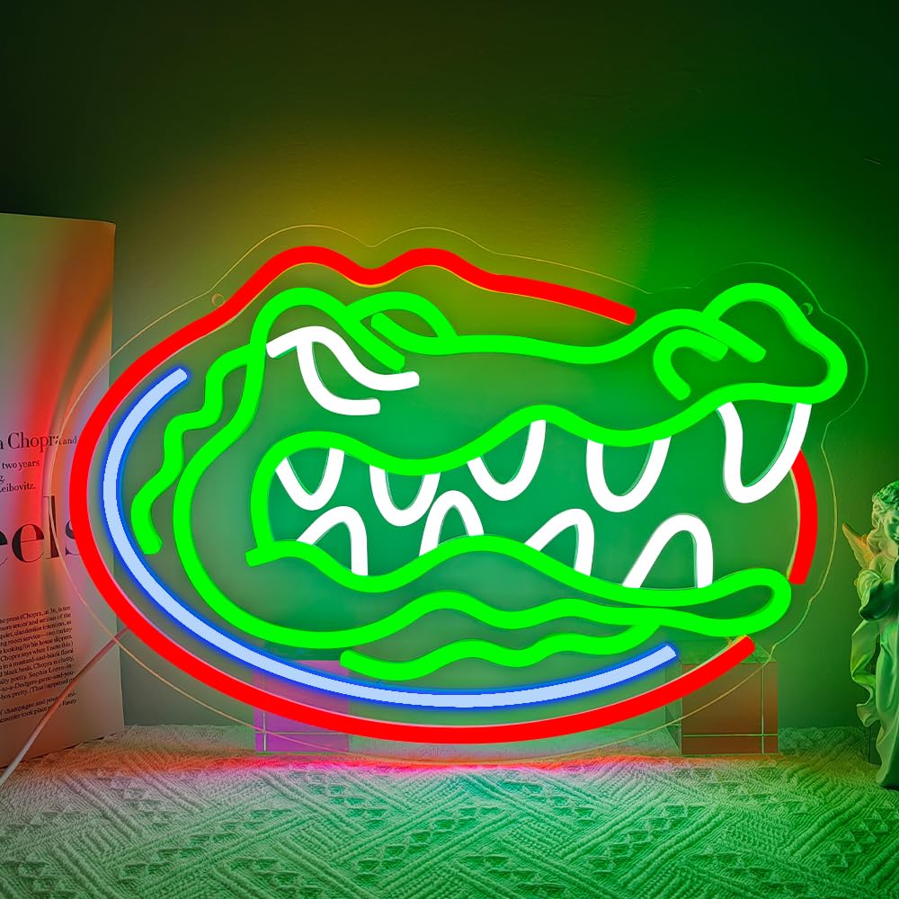 PILOYINDE Florida Gators neon sign wall display boosts game-day energy in any room.