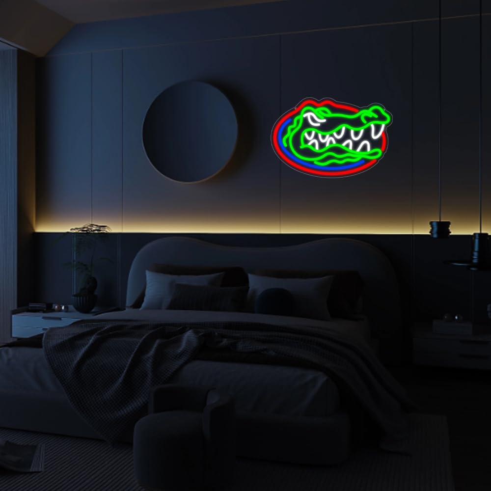 PILOYINDE wall-mounted neon sign enhances living room or man cave.
