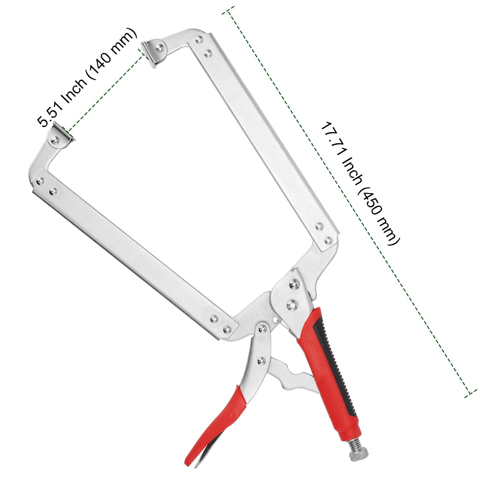 PINGEUI C clamp with swivel pad protects surfaces during welding