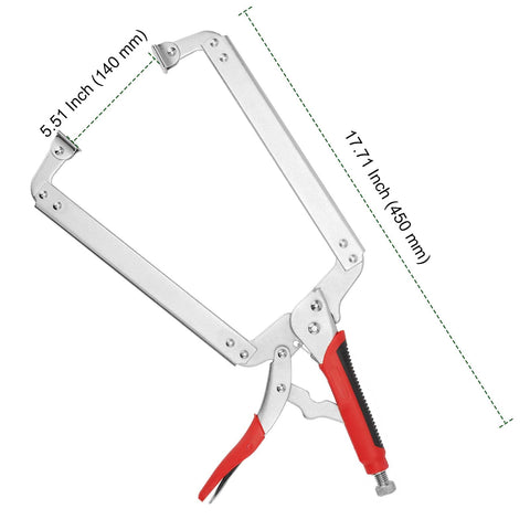 PINGEUI C clamp with swivel pad protects surfaces during welding