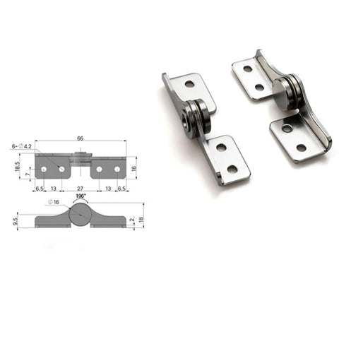 PINGPINGXIE Torque hinge right 66mm with smooth action for furniture.