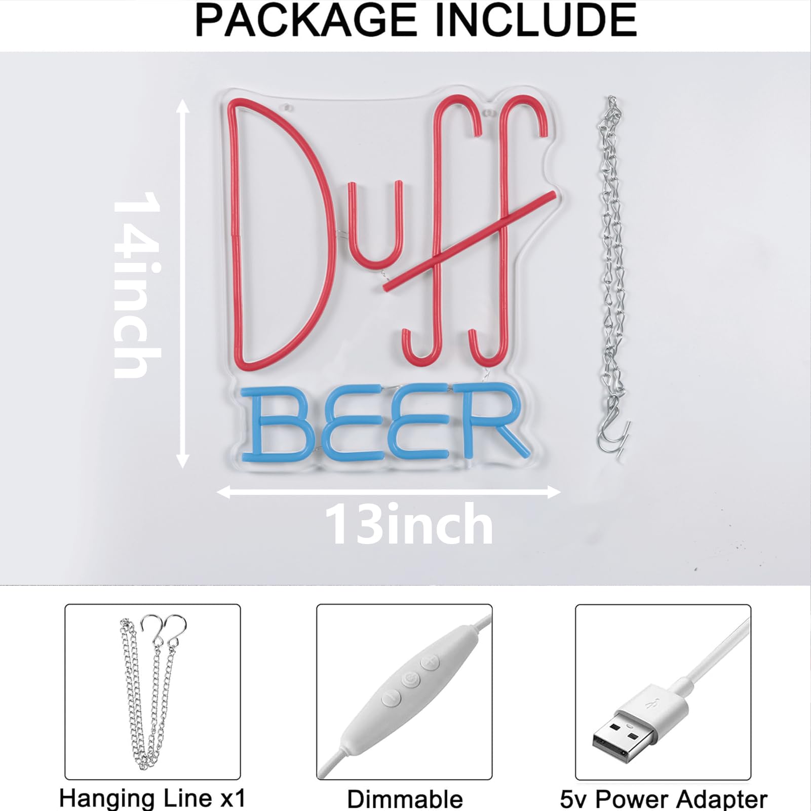 Pinlangdou Duff Beer neon sign makes a memorable gift for fans.
