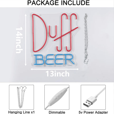 Pinlangdou Duff Beer neon sign makes a memorable gift for fans.