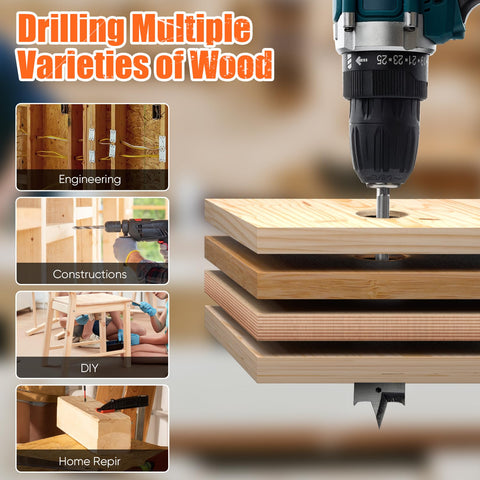 Pinoze 13-piece set with extension covers common woodworking sizes.