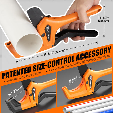 PINOZE cutting stabilizer system improves accuracy on smaller diameter pipes.