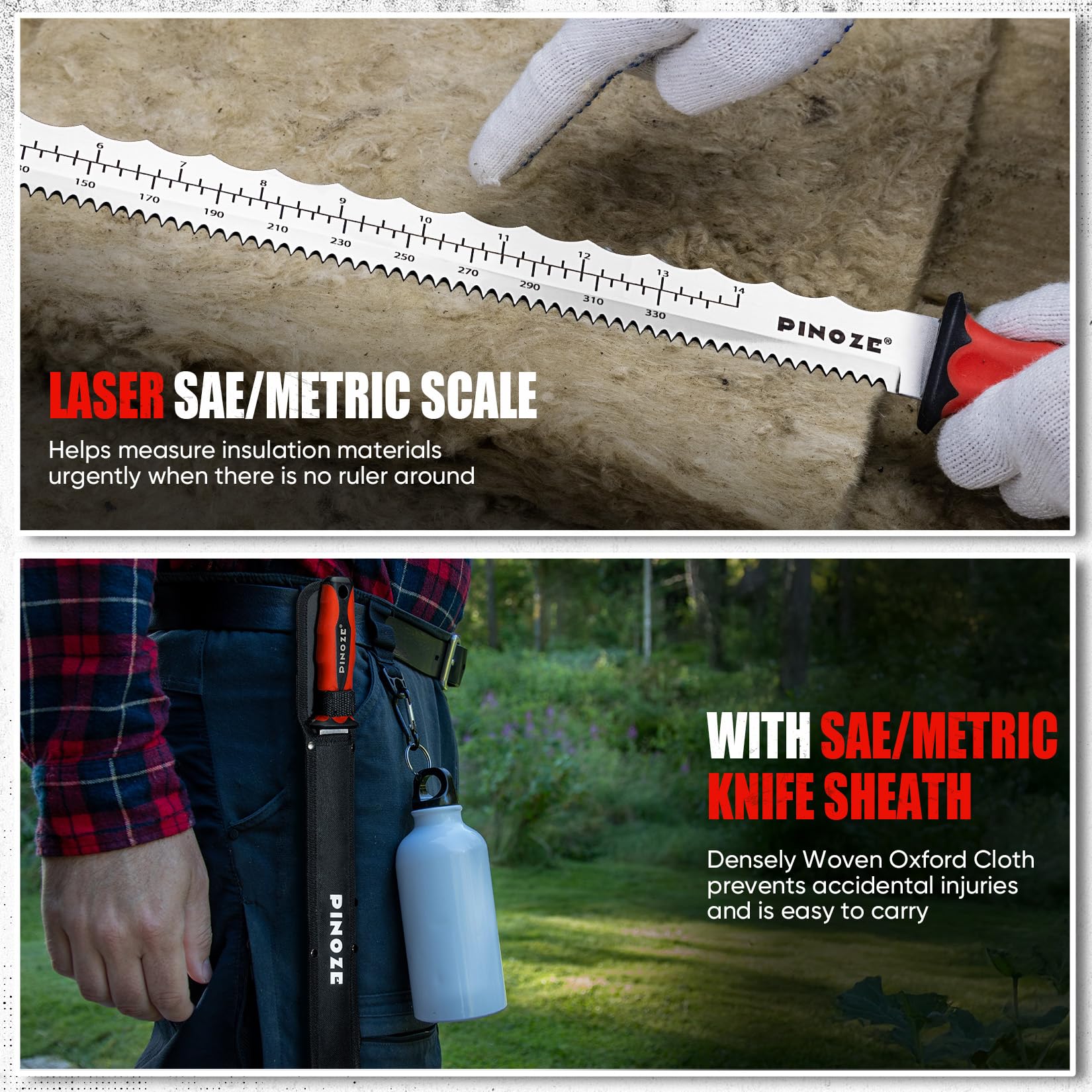 Pinoze dual-purpose duct knife doubles as a gardening tool.