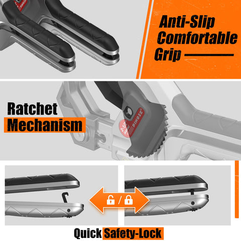 PINOZE ergonomic non slip handle designed for comfortable use