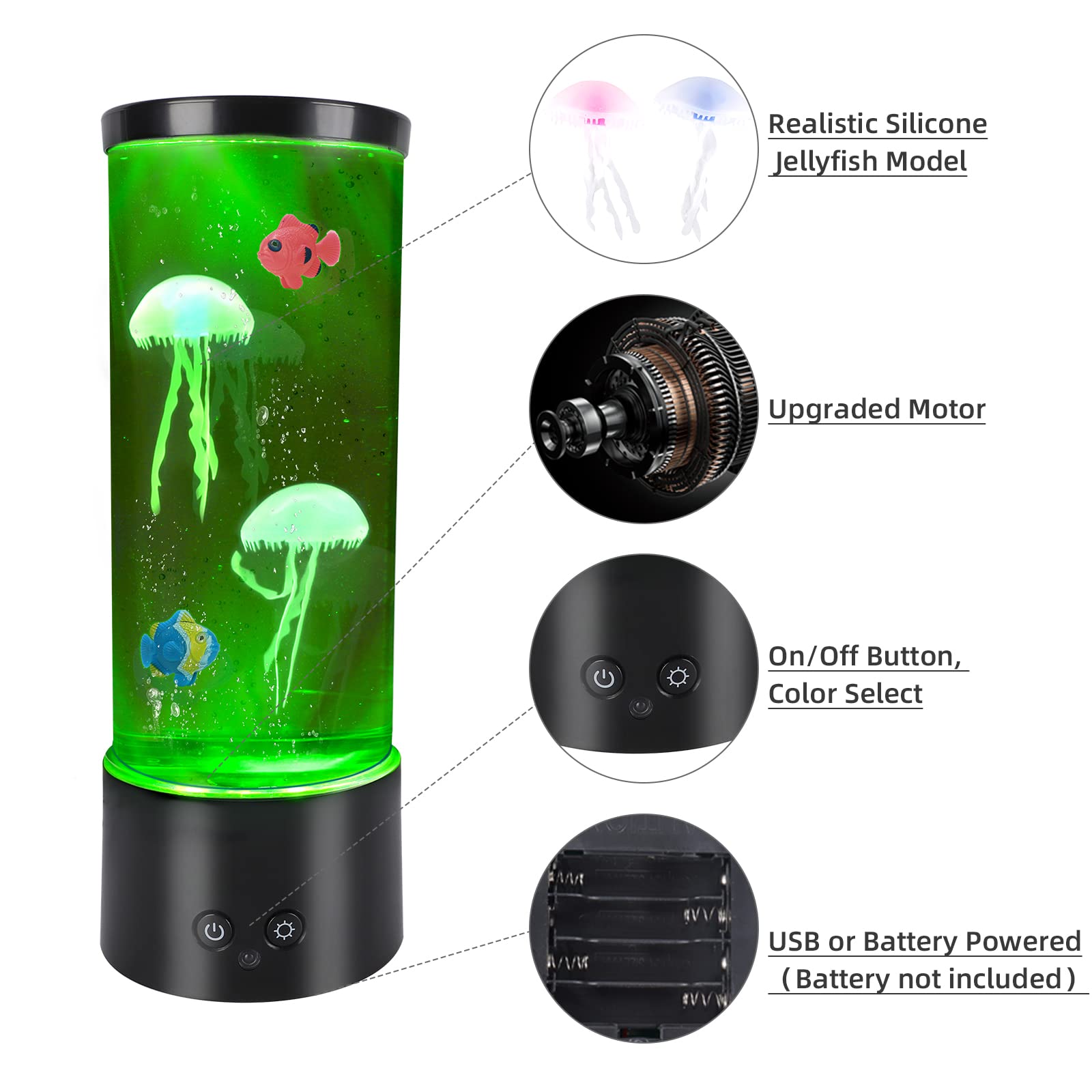 PINPON Jellyfish Lamp charging via USB for flexible placement