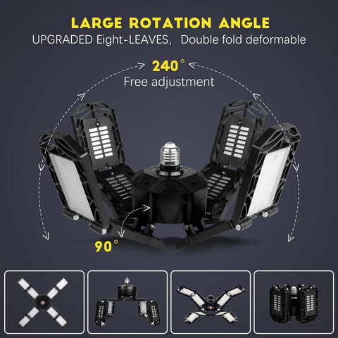 PINSAI LED garage light shadowless angle adjustment for precise task lighting