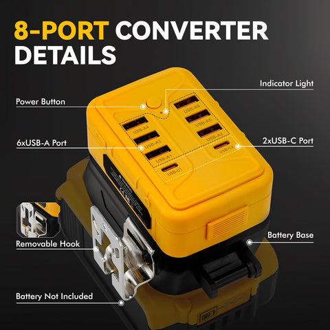 Pinseln eight-port USB charger delivers high-output for multiple devices.