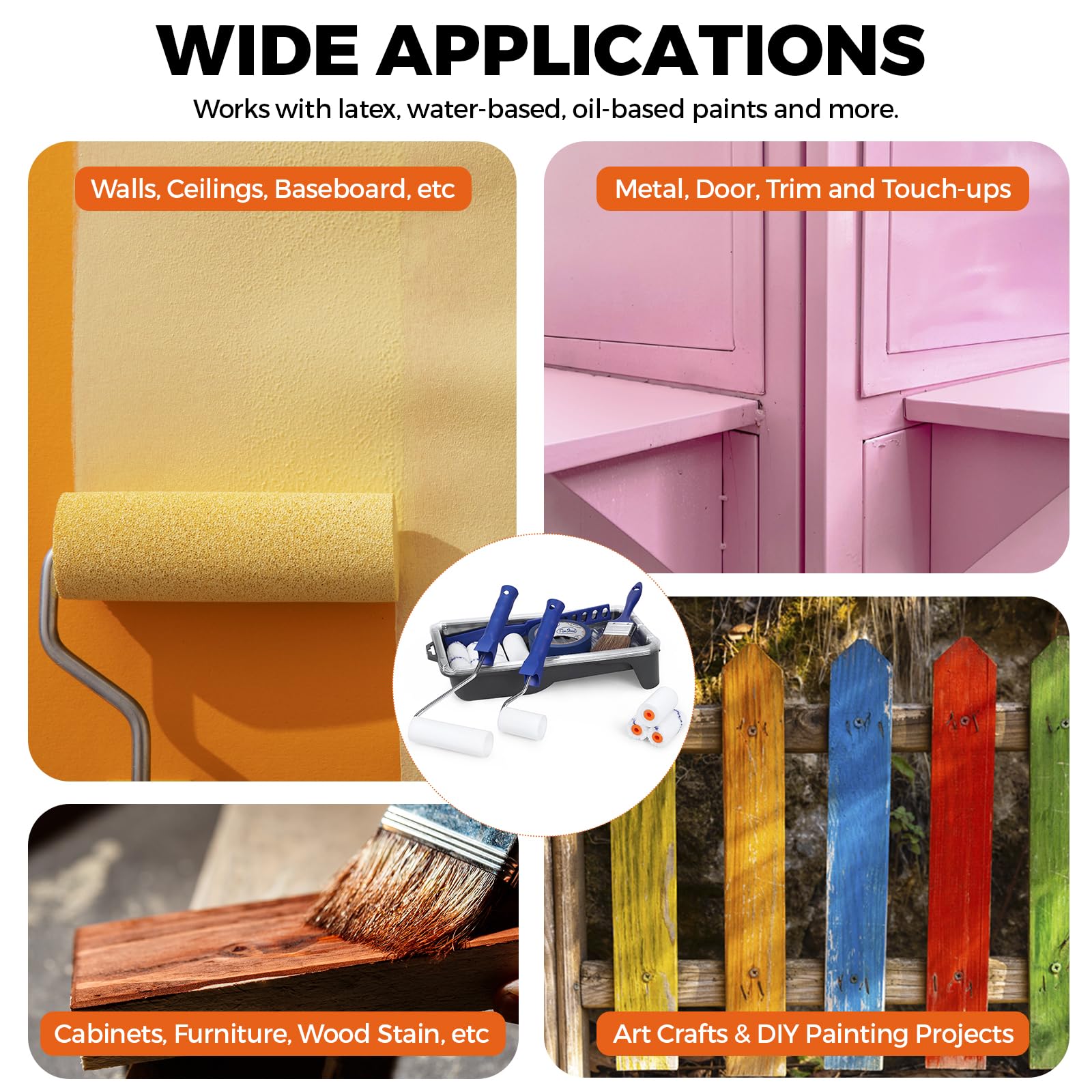 PinStone 2in flat brush for smooth, stroke-free finishes.
