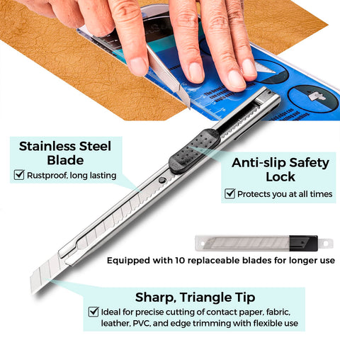 PinStone premium craft knife with replaceable blades for clean cuts.