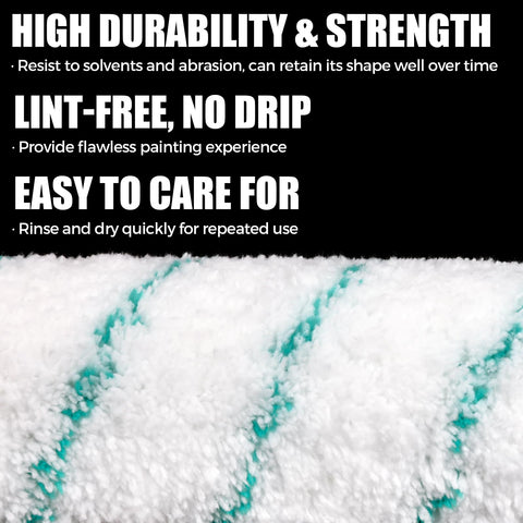 PinStone no-shed microfiber roller core for tidy painting