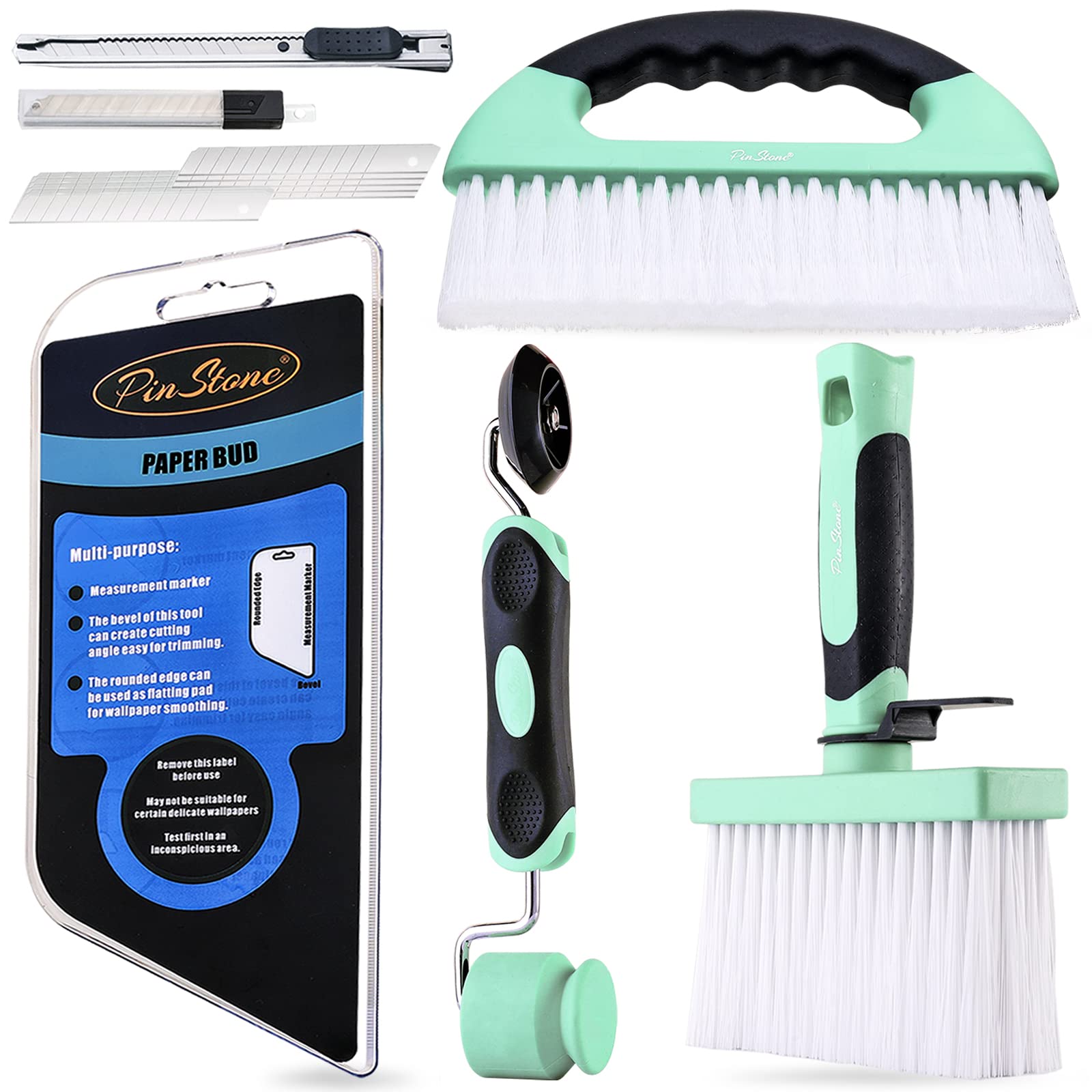 PinStone seam roller double head smoothing joints and edges for a precise finish.