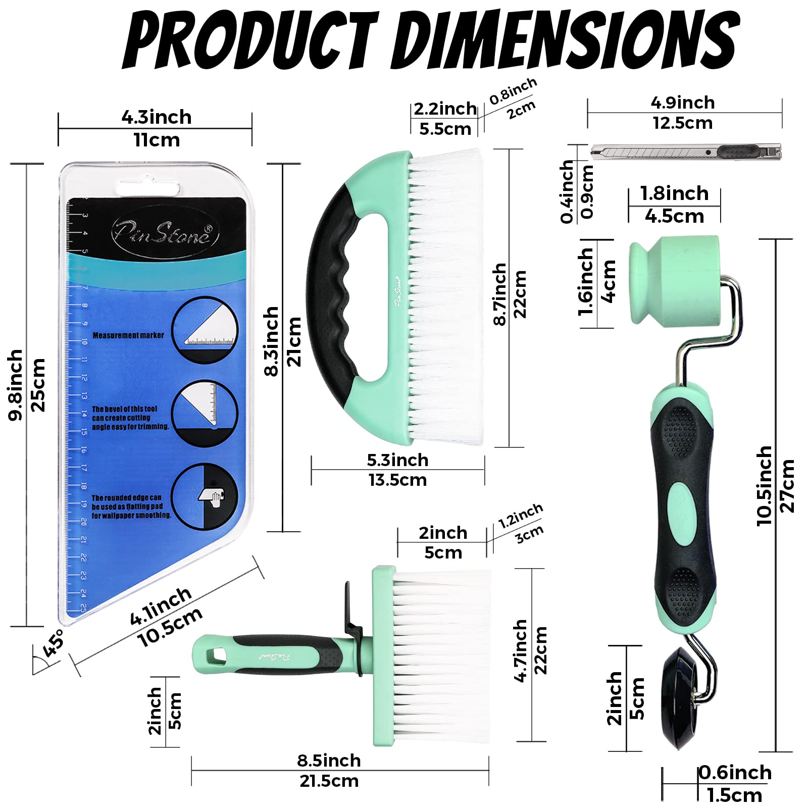 PinStone all-in-one wallpaper tools kit ideal for a variety of installation tasks.