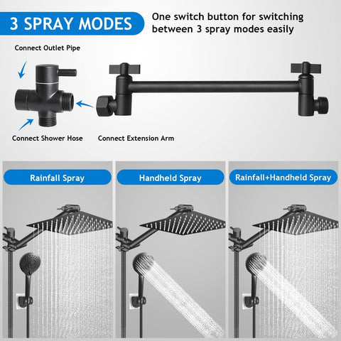 PinWin 5-settings handheld showerhead offers versatile modes for family baths.
