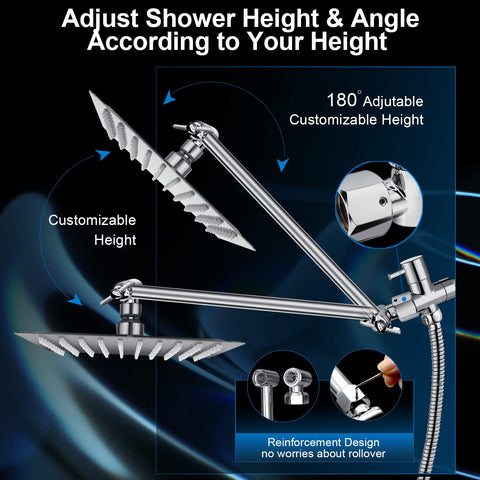 PinWin complete showerhead kit ready for an immersive home shower experience.