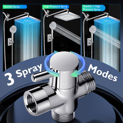 PinWin handheld head offering seven spray options for personalized cleansing.