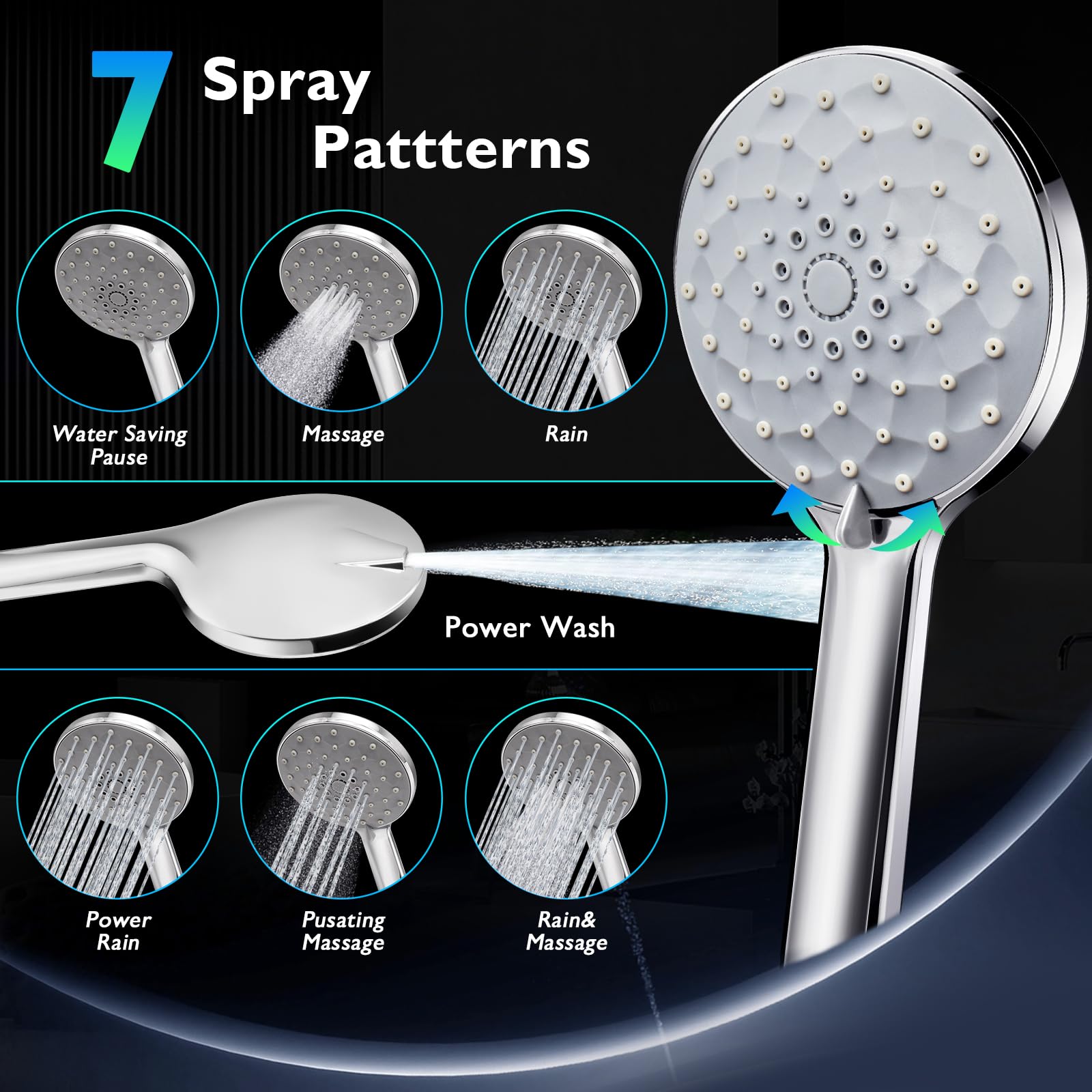 PinWin LED color-changing feature indicates water temperature without batteries.
