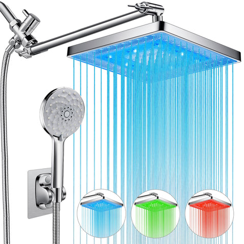 PinWin shower head with 8-inch dual rain design for a luxurious rainfall experience.
