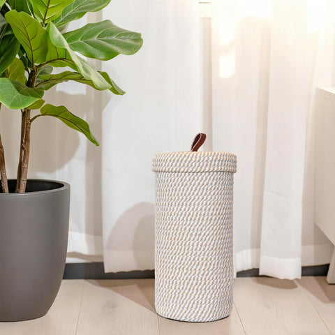 PINXIURY cotton storage basket suits minimal and modern bathrooms beautifully.