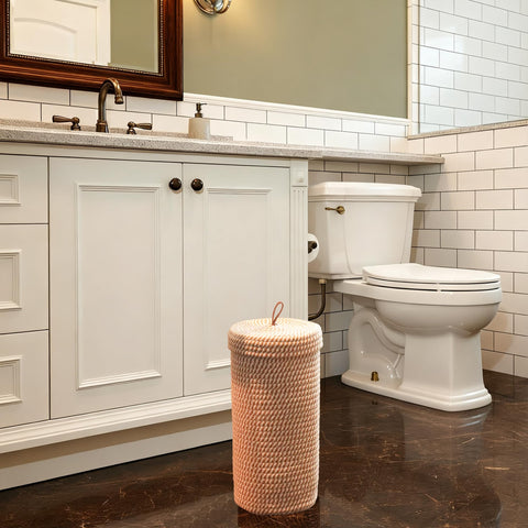 PINXIURY handmade cotton decor gift adds rustic charm to any bathroom.