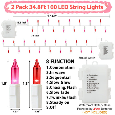 PIONJOY 17.4ft string lights ideal for indoor outdoor patio decor