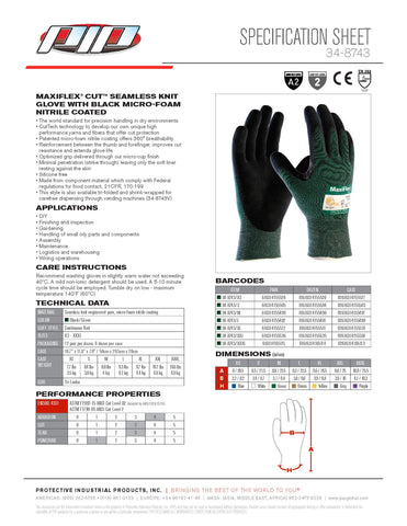 Pip ATG 34-8743 MaxiFlex cut touchscreen-friendly design.