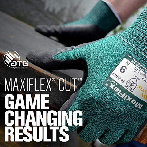 Pip ATG 34-8743 MaxiFlex cut 12-pack large gloves for bulk use.